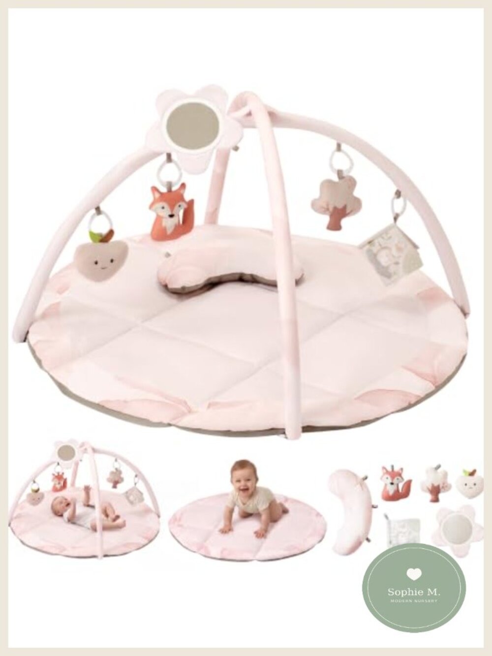 Baby Play Gym Mat Tummy Time 5-in-1 Sensory Toy Set 0-12 Months